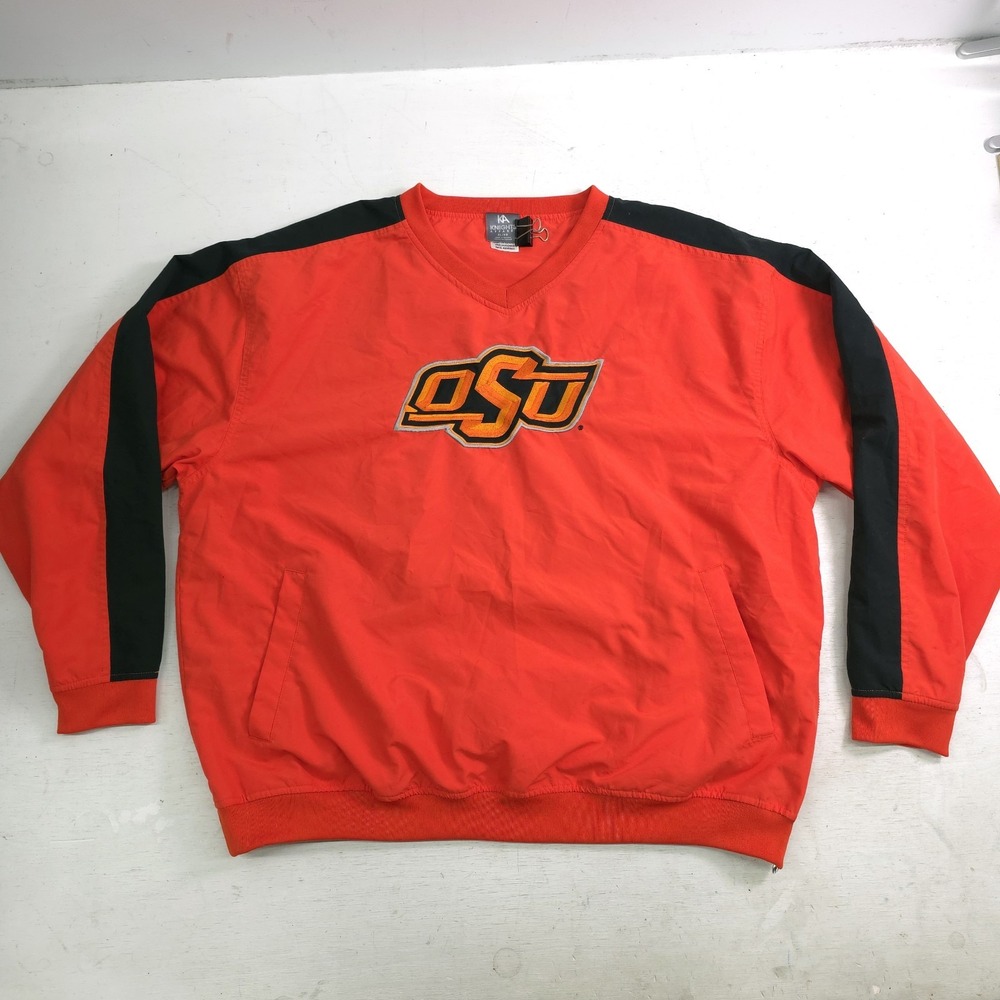 OSU Oklahoma State University Cowboys NCAA Orange Pullover Windbreaker Men's XL